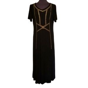 Anthony Dress Womens Size Large Black Studded Whimsigoth